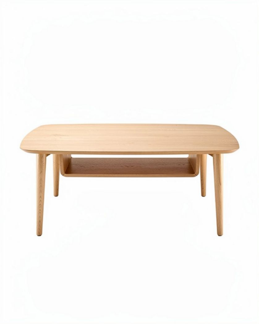 Table basse en bois avec rangement - 120 x 60 x 45cm