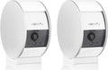 somfy 1870469 - Pack de 2 Indoor Camera, Caméras avec volet motorisé, Vision Nocturne, Détection de Mouvement, Grand Angle, Haut-Parleur, Microphone, Compatible : Alexa, Google Home et Tahoma(Blanc)