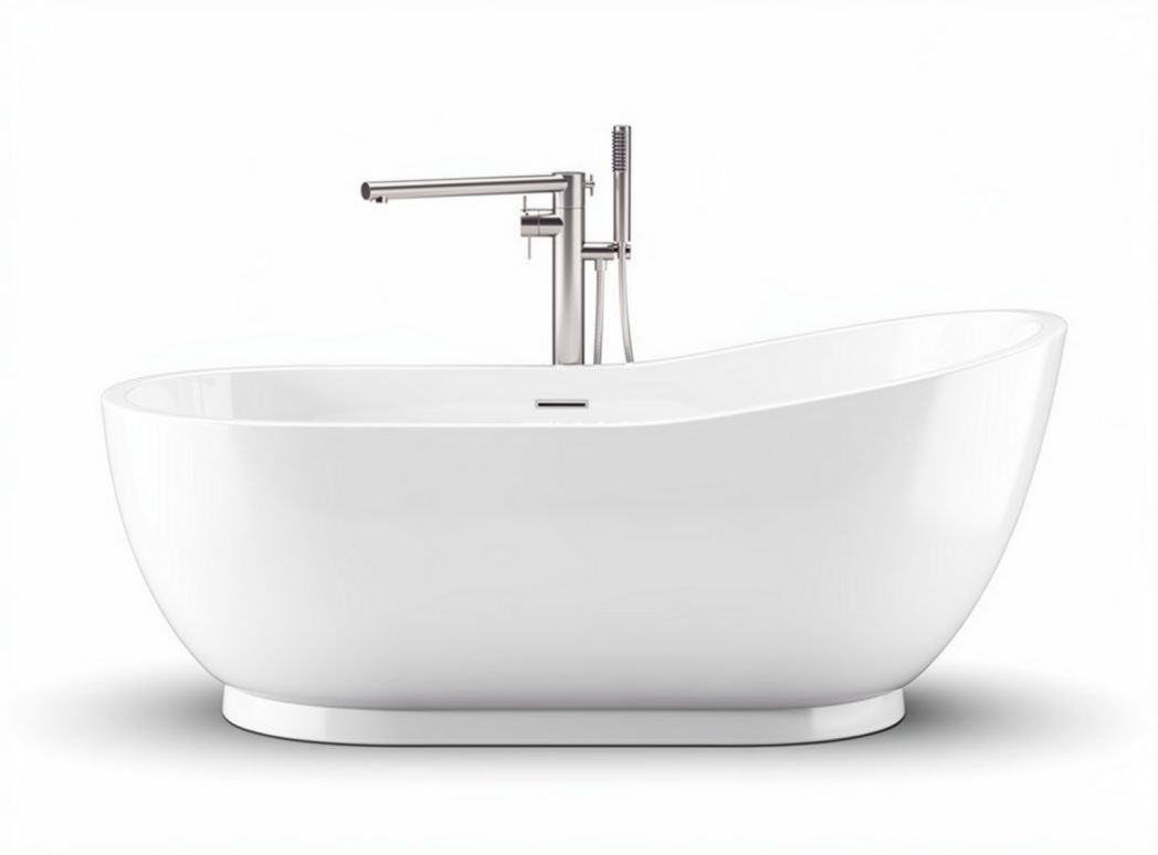 Baignoire en acrylique pour salle de bain moderne - 160 x 75 x 60cm