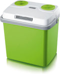 SEVERIN KB 2922 Electric Cooler (19 L) with Cooling and Keep Warm Function, Car Cooler with 2 Connections (Power Supply and Cigarette Lighter), Cool Box Green/Grey(25 L)