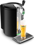 Krups Beertender Machine bière pression, Fûts de 5 L, Marques du groupe Heineken, Témoin lumineux, Température et mousse parfaites, Bière fraîche, Installation facile, Compact noire VB450E10(Noir/Indicateur Lumineux Température)