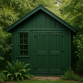 Abri de jardin en bois vert,avec fenêtre,250 x 150 x 200 cm(Vert)
