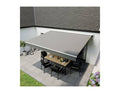 Store Banne Motorisé Semi Coffre Toile En Polyester Gris(Gris)
