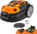 LawnMaster VBRM18AMID4R Tondeuse Robotique sans Fil de Limite 800㎡, 4 Ah Batterie, Navig. Optique, Évitement d'obstacles, Station de Charge Auto, Zone Interdite, WiFi  Bluetooth Contrôlable par App