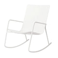 Fauteuil à bascule en métal blanc(Blanc)