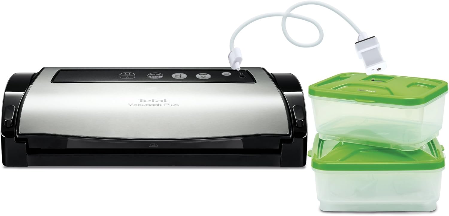 Tefal YY3107FB Vacupack Plus Scellage Appareil de mise sous vide avec 2 Boîtes hermétiques(Vacupack Plus Scellage)