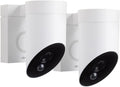 somfy 1875340 – Pack de 2 Outdoor Camera 2 Blanches, Caméras avec détection de Mouvement Intelligente, Sirène intégrée de 110 DB, Branchement Possible sur Un luminaire existant, Images Full HD 1080p(Blanche)