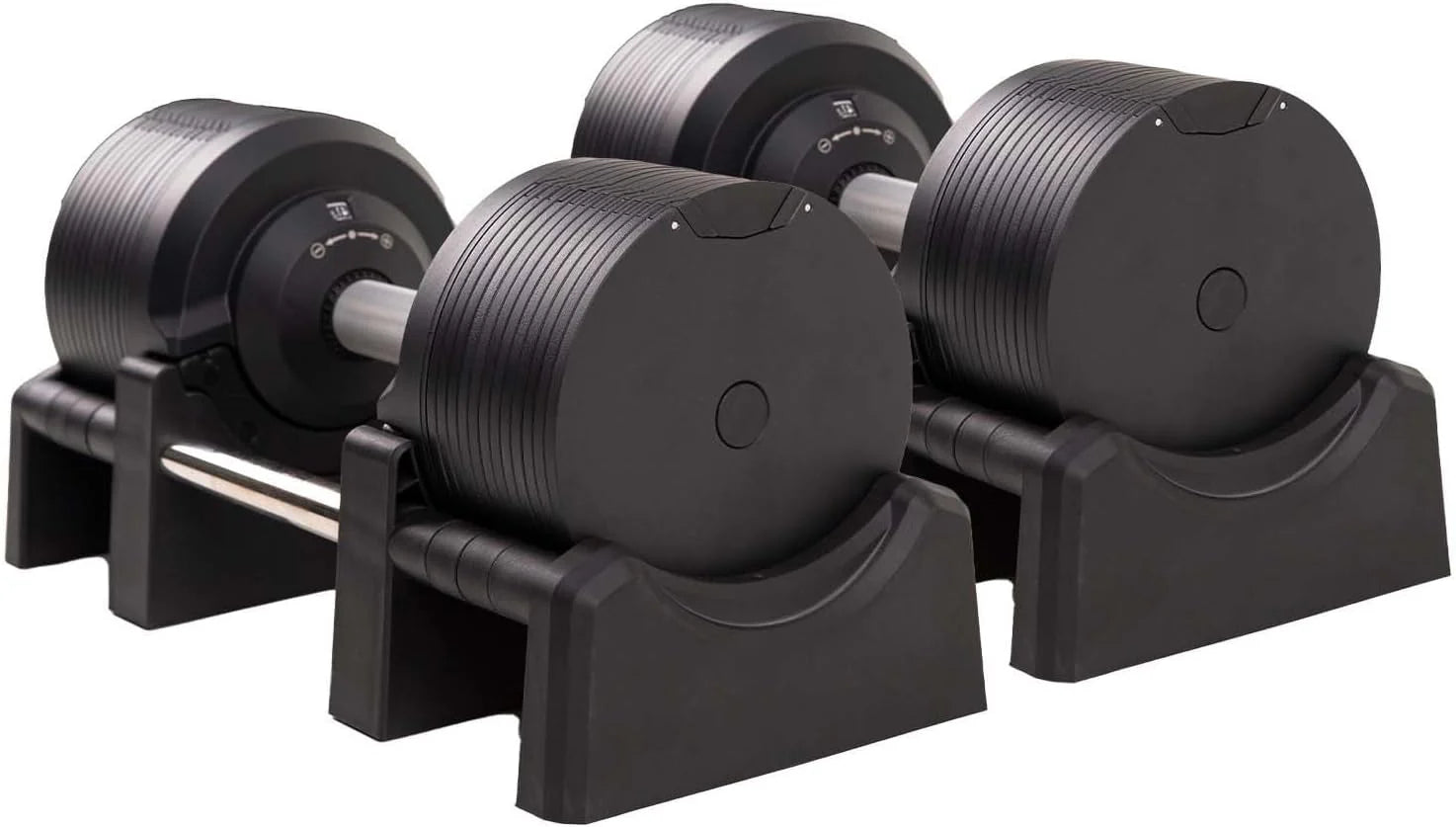 BRAINGAIN haltères réglables 23.5–41.5kg, chrome/noir, musculation maison